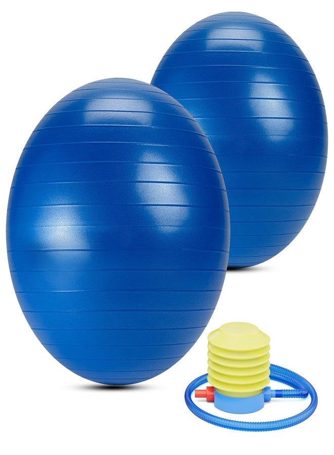 ABAJI Yoga Pilates Ball Anti Slip Heavy Duty Rubber 22 inch Birthing Fitness Improved Posture Balance Training with Quick Pump Anti Burst Design - Image 1