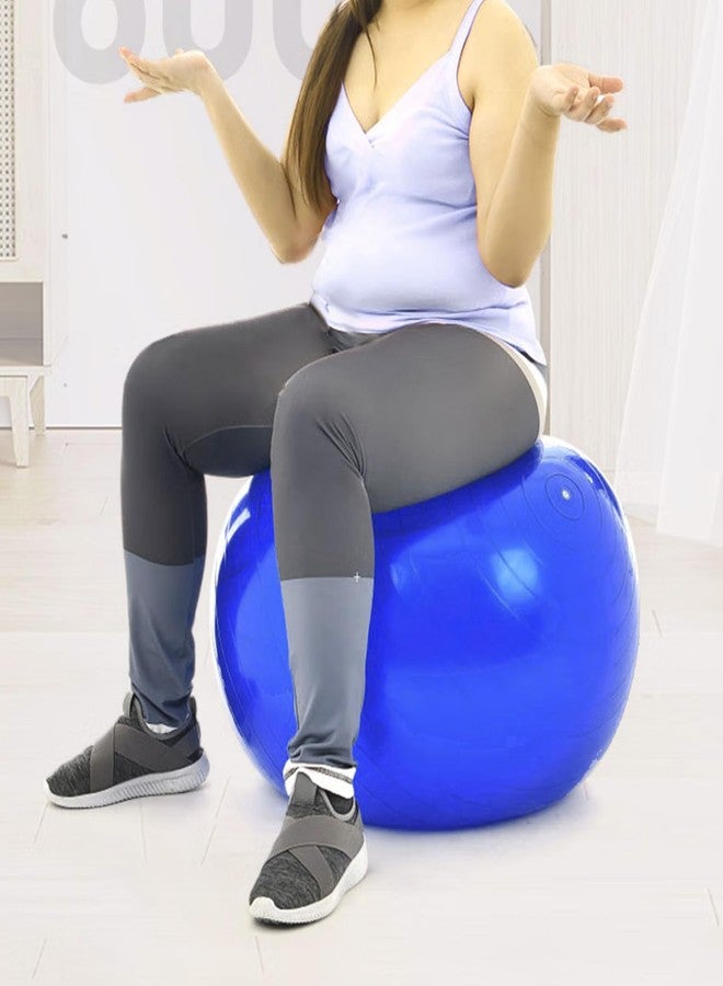 ABAJI Yoga Pilates Ball Anti Slip Heavy Duty Rubber 22 inch Birthing Fitness Improved Posture Balance Training with Quick Pump Anti Burst Design - Image 4