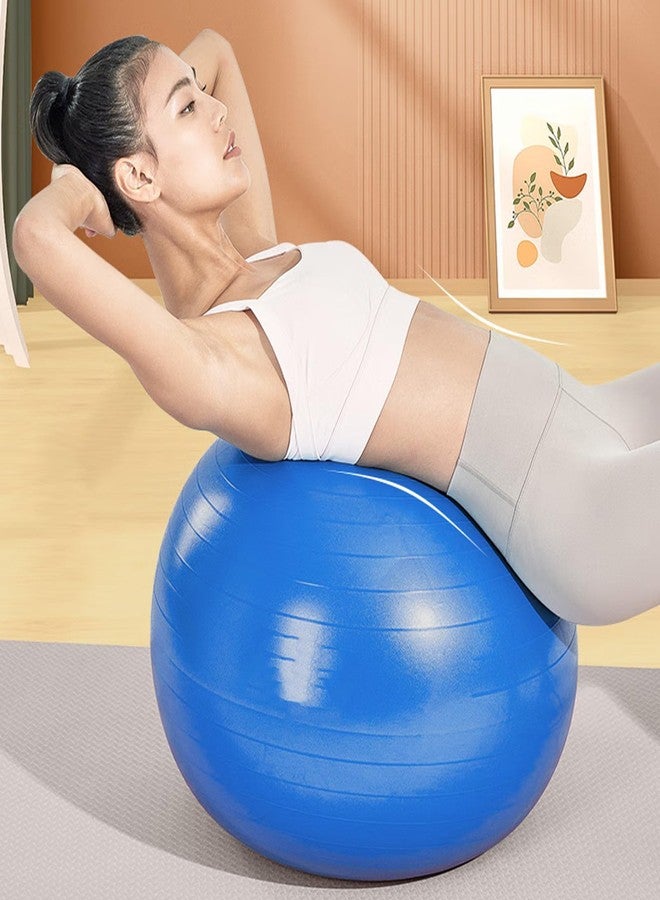ABAJI Yoga Pilates Ball Anti Slip Heavy Duty Rubber 22 inch Birthing Fitness Improved Posture Balance Training with Quick Pump Anti Burst Design - Image 2