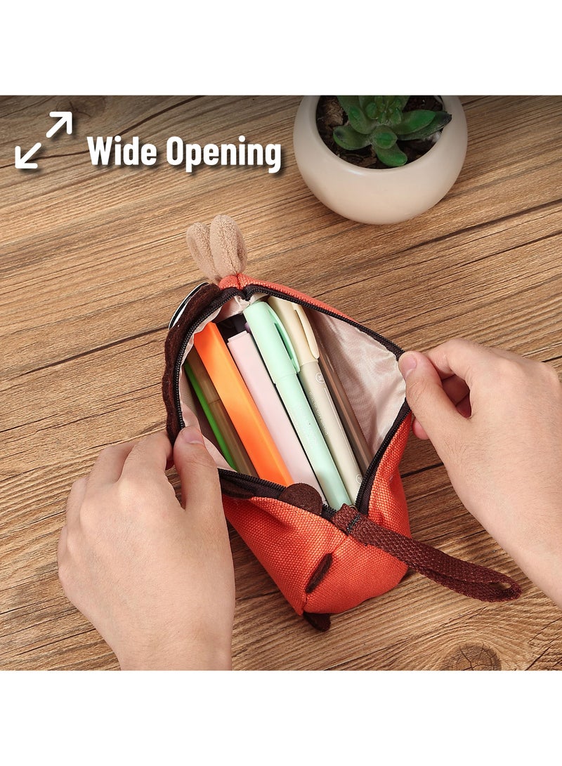 SYOSI Animal Pencil Case, Stand Up Red Donkey Pencil Pouch for Kids, Cute Pen Case for Girls and Boys, School Pencil Case Pouch, Ideal for Stationery Storage - Image 5