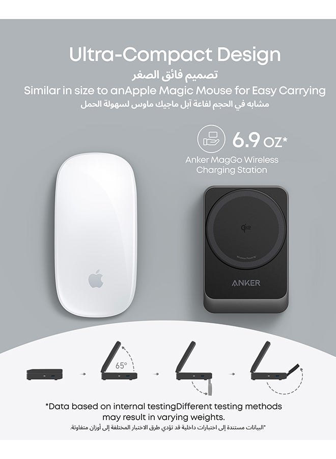 SYOSI Anker MagSafe Charger Compatible, MagGo 3-in-1 Wireless Charging Station, Qi2 Certified 15W Wireless Stand, Apple Watch Charger for MagSafe, For iPhone 17/16/15, AirPods (40W USB C Charger Included) - Image 4