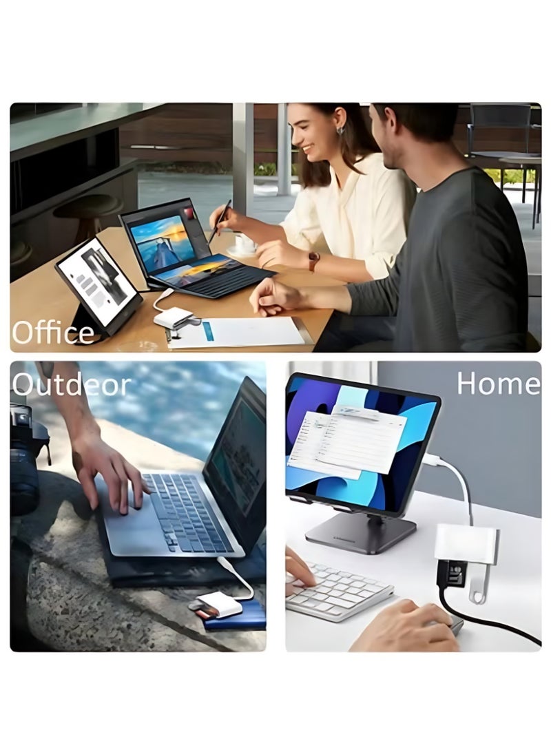 قارئ بطاقات SD بمنفذ USB من النوع C، محول Micro SD إلى Type-C، قارئ بطاقات SD، محول OTG 4 في 1 من النوع C، قارئ بطاقات ذاكرة الكاميرا مع فتحتي TF/SD - view 4