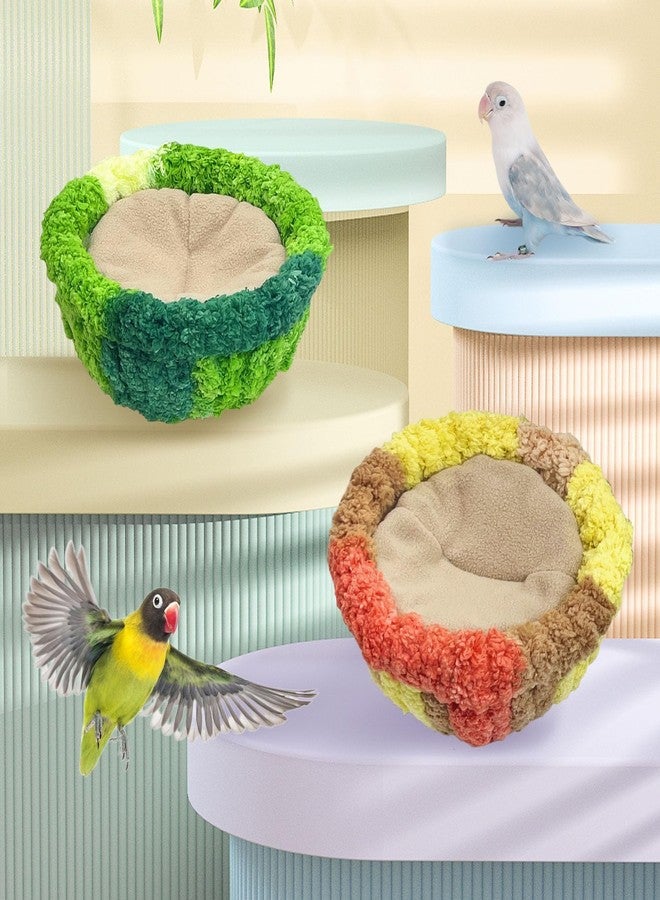 kathson Bird Nest,Bird Nest for Cage Winter Warm Parakeet Nest Bird Breeding Nest Bed for Parrots, Budgies, Lovebirds, Canaries, Finches and Other Small Birds(Green) - Image 3