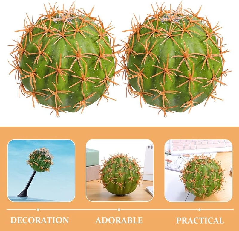 2 Pcs Cactus Car Antenna Toppers Cute Cartoon Design Lightweight Auto Roof Decor - Image 4