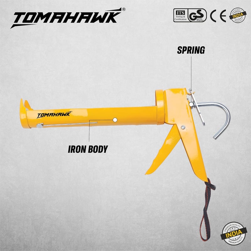 Tomahawk ® TCG-18 Professional Hand Caulking Guns, Heavy Duty Silicone caulking Gun | Sealant Gun (230MM(9 Inch)) - Image 4