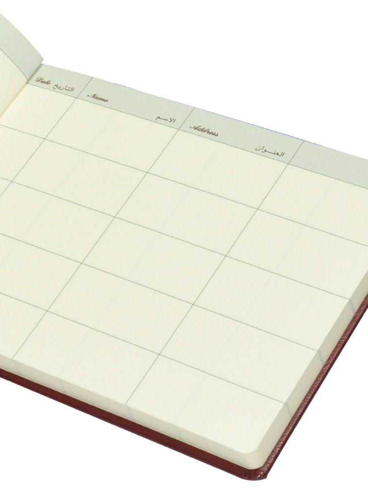 FIS كتاب الزوار التنفيذي من FIS، غلاف جلد متين، ورق عاجي، 100 جرام، زوايا مدورة، عربي وإنجليزي، 120 ورقة، الحجم: 200 × 250 مم - FSCLEXVI12A - Image 3