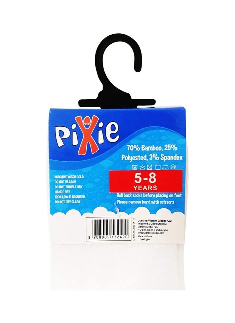 Pixie Pixie Bamboo Cotton Socks Pack Of 2 White 5-8Y  - Image 3