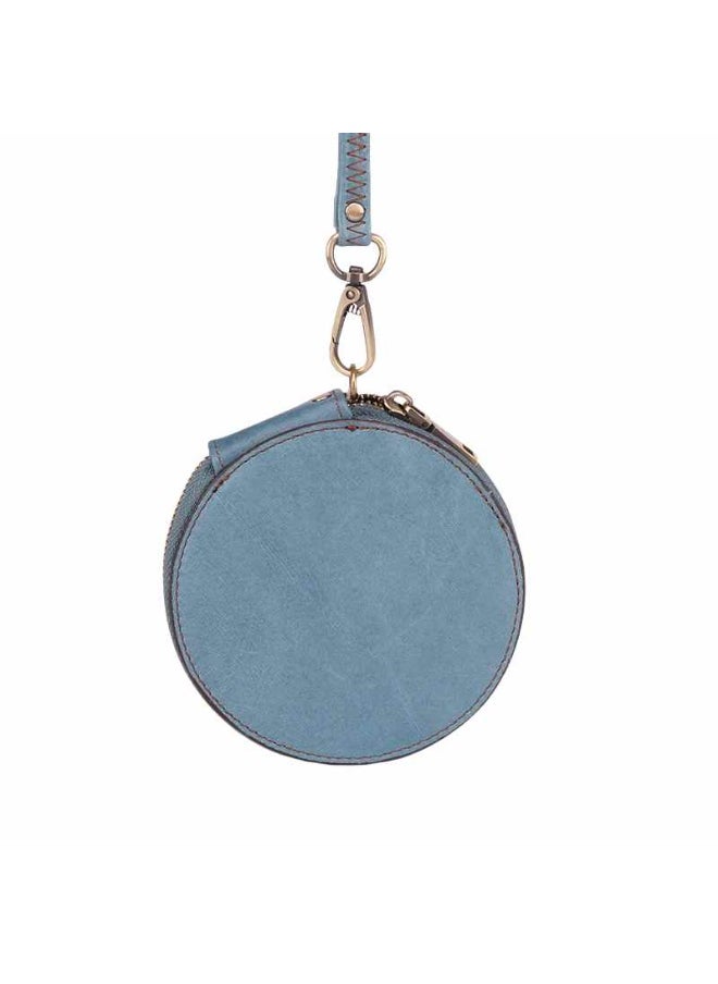 Mark Fairwhale New Retro Leather Circular Storage Coin Purse 