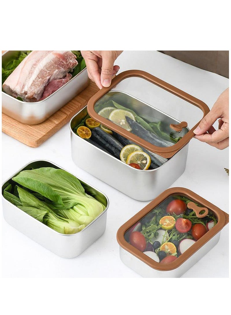 Arabest Stainless Steel Lunch Box - Insulated Bento Box Multifunctional-Containers Lunch Box Containers (304 stainless steel lunch box 2000ml - Image 2