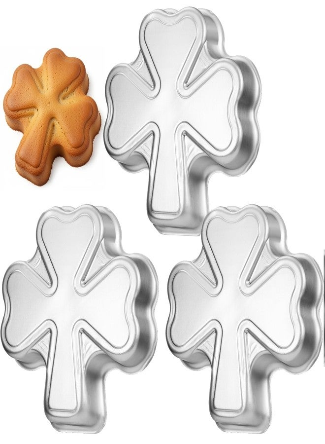 Nuogo 3 Pieces 9 Inch St. Patrick's Day Shamrock Cake Pan Aluminum Cake Pans Clover Mold 3D DIY Baking Pan for Kitchen Birthday St. Patrick's Day Wedding Anniversary - Image 1