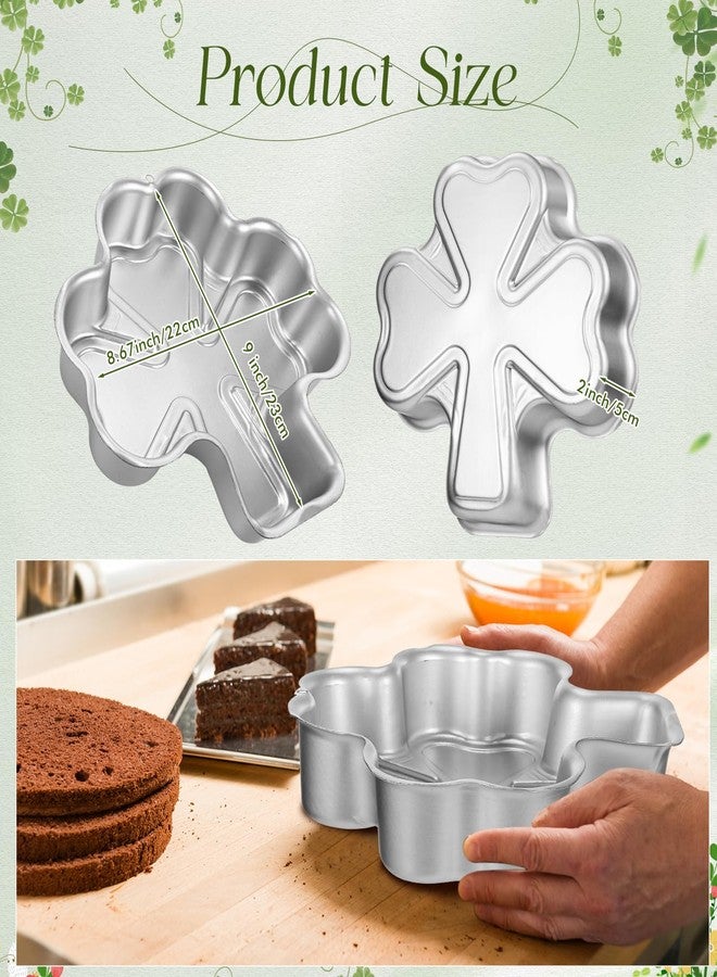 Nuogo 3 Pieces 9 Inch St. Patrick's Day Shamrock Cake Pan Aluminum Cake Pans Clover Mold 3D DIY Baking Pan for Kitchen Birthday St. Patrick's Day Wedding Anniversary - Image 3