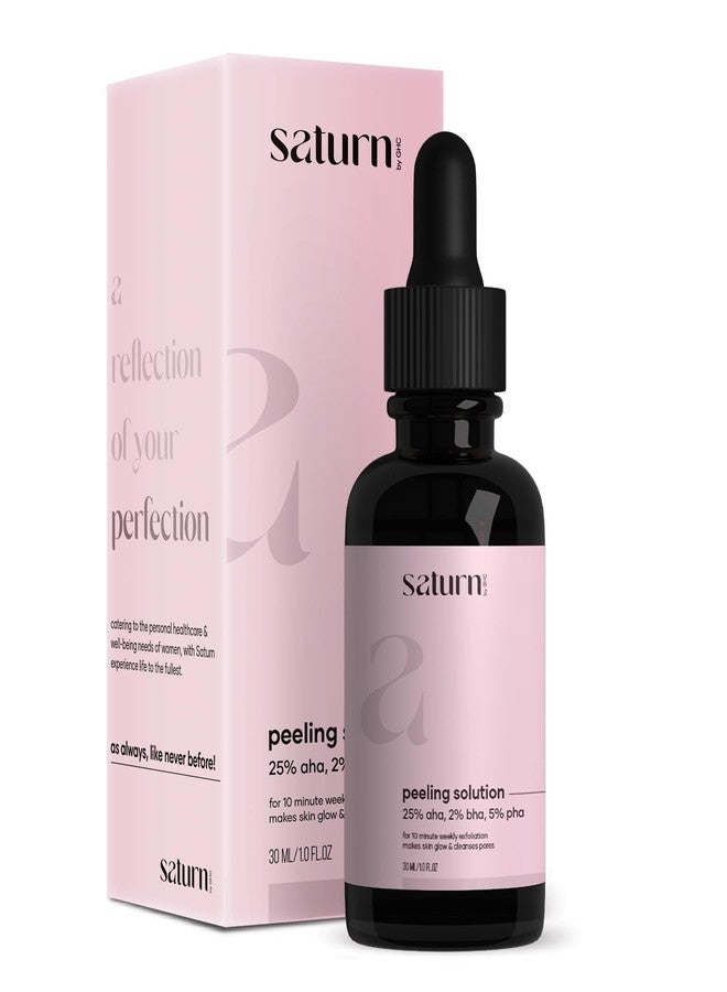 Saturn by GHC محلول تقشير ساتورن من GHC للوجه | Facial لمدة 10 دقائق | تقشير كيميائي للوجه لبشرة متألقة | سيروم مقشر | للنساء | Facial في المنزل | 30 مل - Image 1