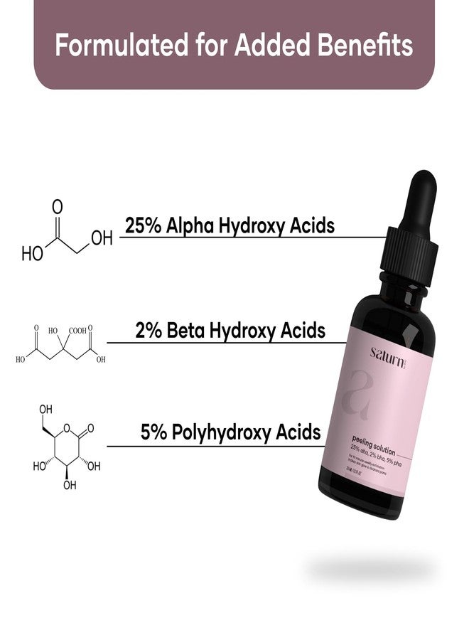 Saturn by GHC محلول تقشير ساتورن من GHC للوجه | Facial لمدة 10 دقائق | تقشير كيميائي للوجه لبشرة متألقة | سيروم مقشر | للنساء | Facial في المنزل | 30 مل - Image 4