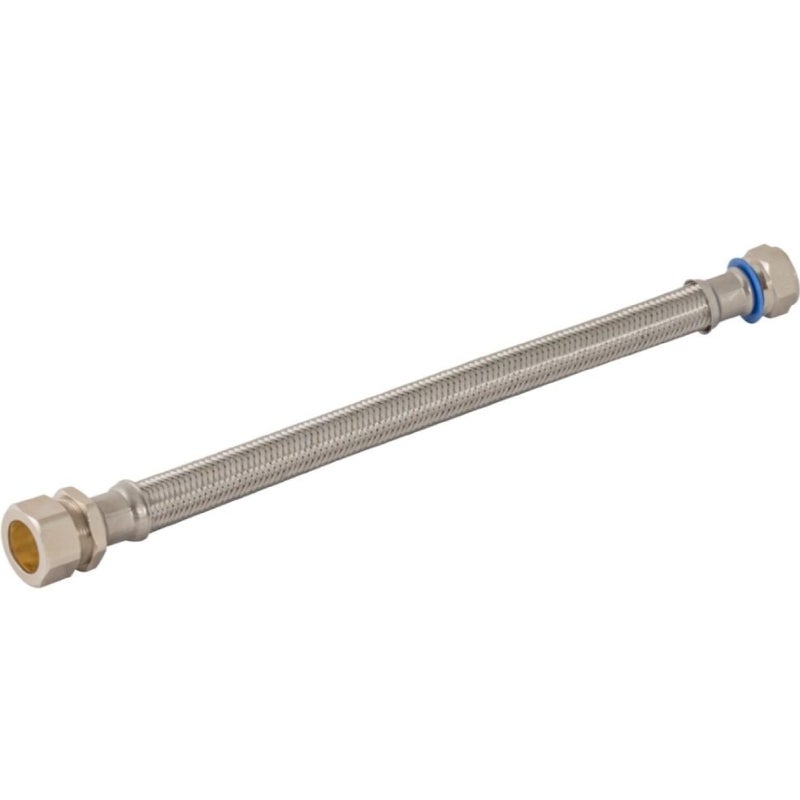 Eastman 18 Inch SteelFlex Water Heater Connector 34 Inch FIP Swivel x 34 Inch Compression Flexible Braided Stainless Steel 48257 - Image 2