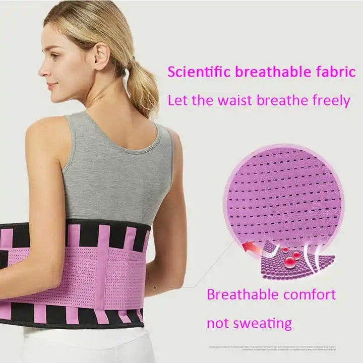 Bluejw Colorful Neoprene Waist Trimmer - Dual Elastic Sweet Waist Trainer Belt - Lumbar Support Brace for Lower Back Pain Relief - Image 4