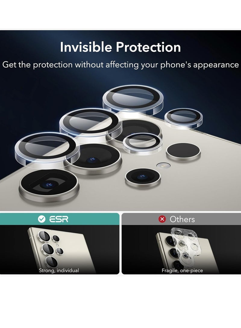 ELTRAZONE Samsung Galaxy S24 Ultra Camera Lens Protector, Individual Lens Protectors, Scratch-Resistant Ultra-Thin Tempered Glass with Aluminum Edging, Galaxy S24 Ultra Case Friendly, 1 Set, Clear - Image 5