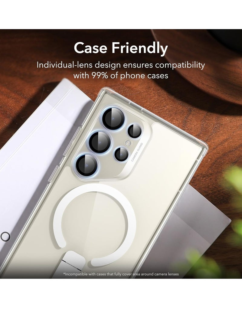 ELTRAZONE Samsung Galaxy S24 Ultra Camera Lens Protector, Individual Lens Protectors, Scratch-Resistant Ultra-Thin Tempered Glass with Aluminum Edging, Galaxy S24 Ultra Case Friendly, 1 Set, Clear - Image 4