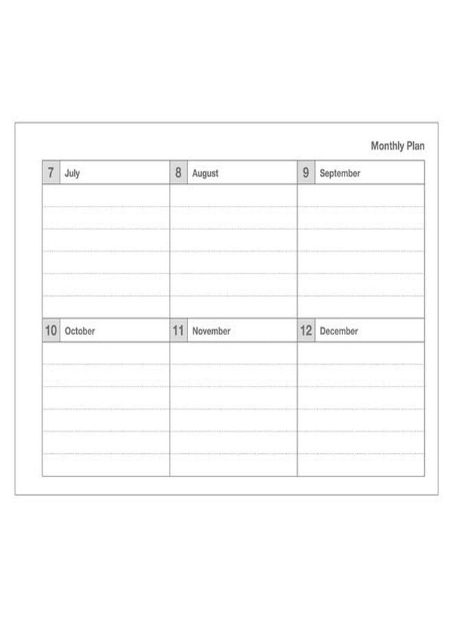 MARK'STYLE Undated Weekly Planner A6, 2-Pack - 58-Week Horizontal Pocket Size Scheduler with Monthly Overview & To-Do List for Desk, Office, or Study Use (Orange) - Image 5
