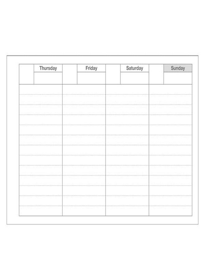MARK'STYLE Undated Weekly Planner A6, 2-Pack - 58-Week Horizontal Pocket Size Scheduler with Monthly Overview & To-Do List for Desk, Office, or Study Use (Orange) - Image 3