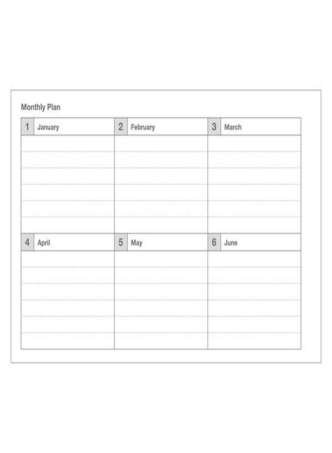 MARK'STYLE Undated Weekly Planner A6, 2-Pack - 58-Week Horizontal Pocket Size Scheduler with Monthly Overview & To-Do List for Desk, Office, or Study Use (Orange) - Image 4