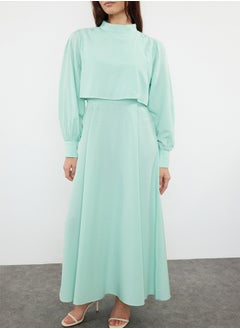 trendyol Mint Aller Piece Detailed Woven Dress TCTSS24EB00190  - Image 3