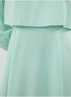 trendyol Mint Aller Piece Detailed Woven Dress TCTSS24EB00190  - Image 5