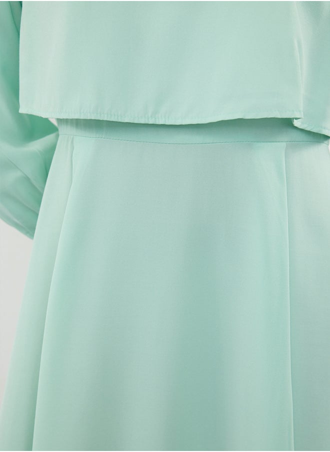 trendyol Mint Aller Piece Detailed Woven Dress TCTSS24EB00190  - Image 5