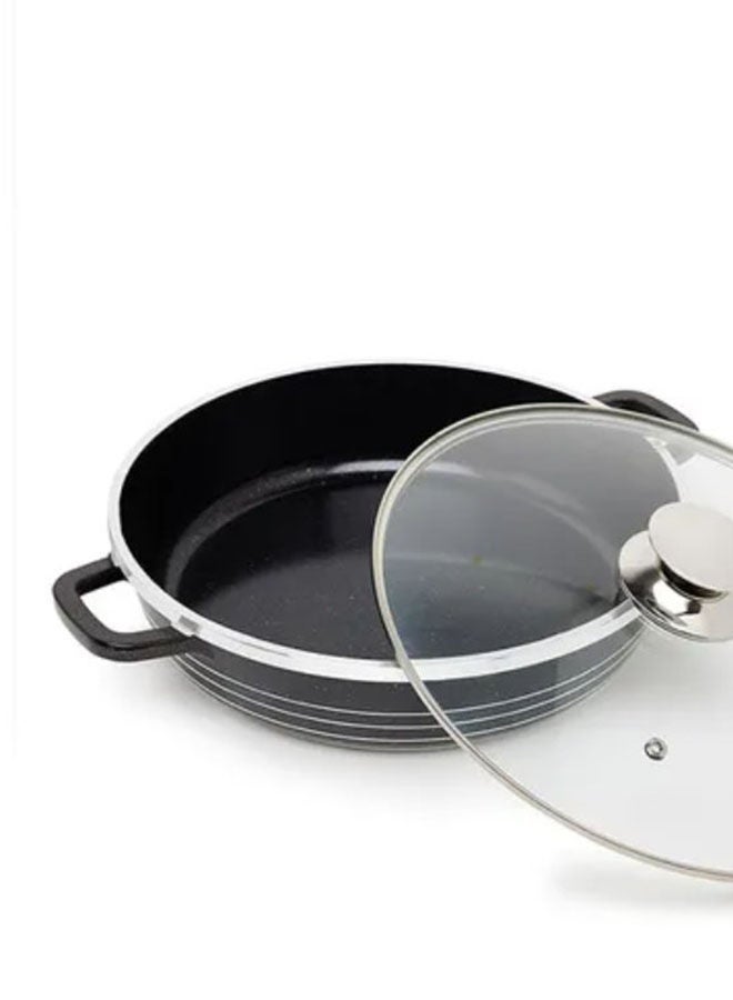 DESSINI Non-Stick Shallow Casserole 32 cm Black/Clear  - Image 3