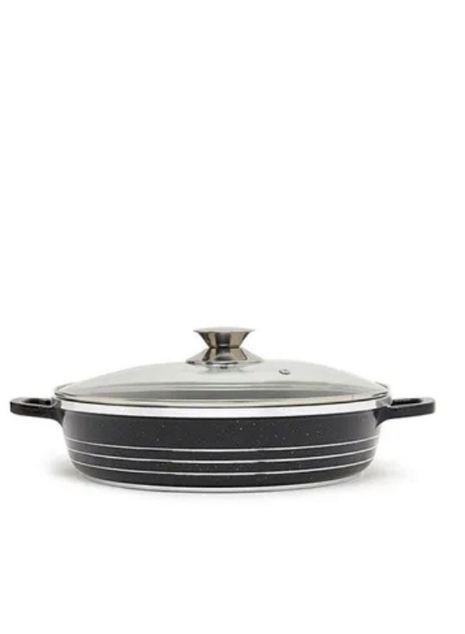 DESSINI Non-Stick Shallow Casserole 32 cm Black/Clear  - Image 2