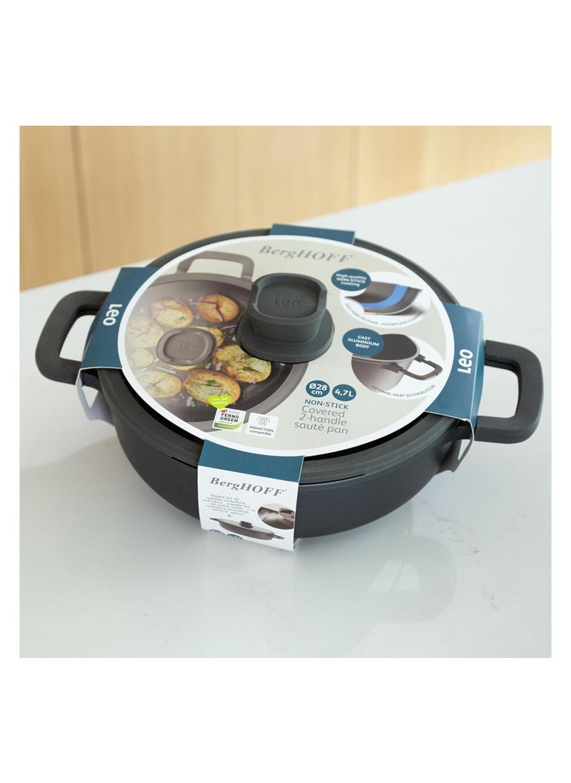 Berghoff Berghoff  Leo Covered Sautepan Stone+ 28Cm  - Image 4