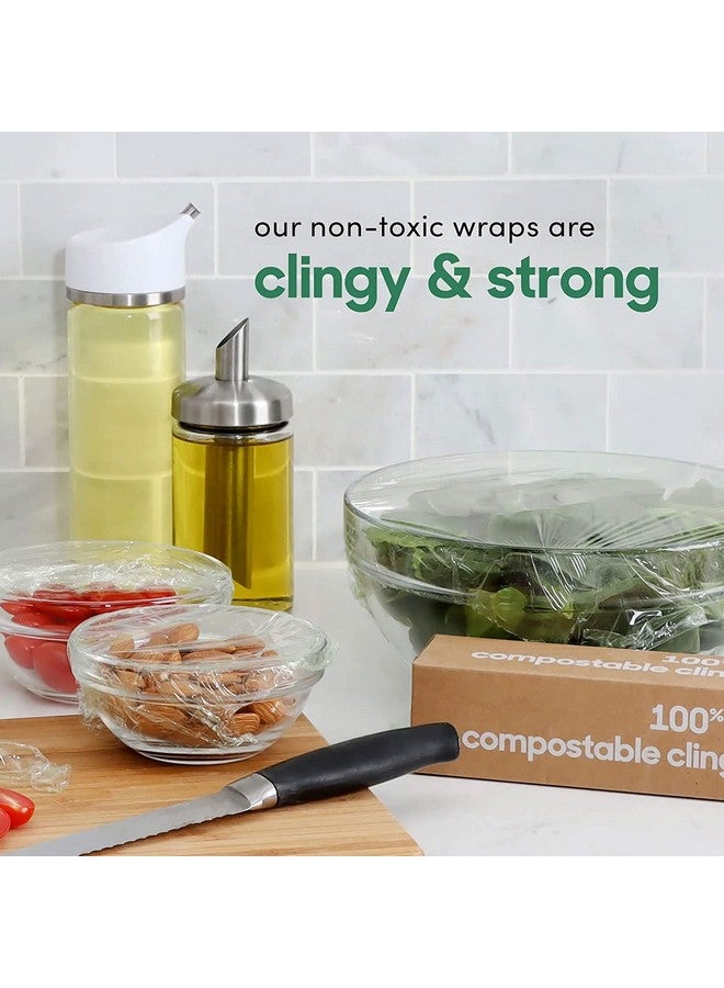 ALOUD CREATIONS Compostable Food Wrapping Cling Film | Ideal for Food Storage, Food Packing | 30 Metres Length | Pack of 1 - Image 2