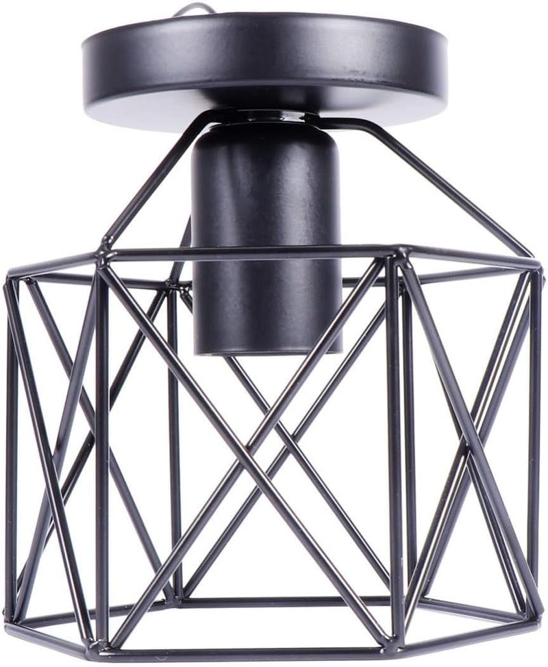 GALPADA Ceiling Lamp Geometrical for Living Room Creative Hallway Bedroom 2pcs Iron Art Ceiling Light Black Flush Mount Close to Light Fixtures - Image 1