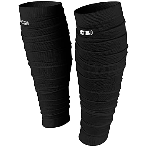 NXT NXTRND Nxtrnd Football Leg Sleeves, Calf Sleeves for Men & Boys, Sold as a Pair (Black) - Image 3