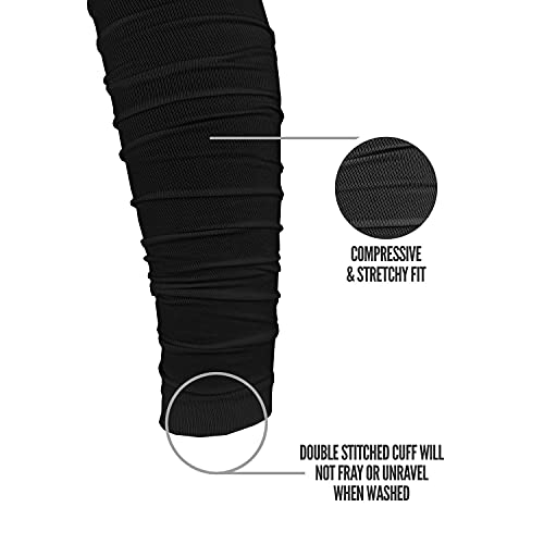 NXT NXTRND Nxtrnd Football Leg Sleeves, Calf Sleeves for Men & Boys, Sold as a Pair (Black) - Image 4