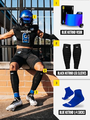 NXT NXTRND Nxtrnd Football Leg Sleeves, Calf Sleeves for Men & Boys, Sold as a Pair (Black) - Image 5