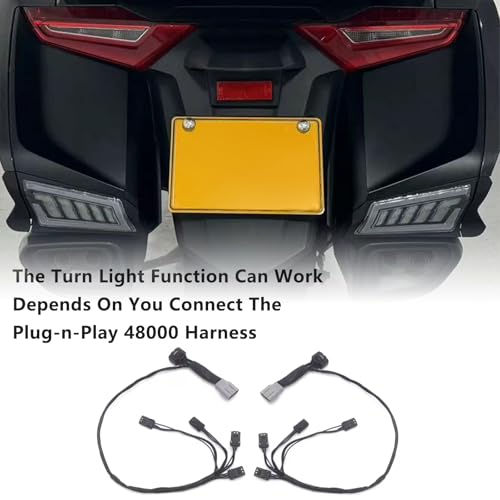 FWXEOZ Motorcycle Rear Saddlebag Saddle Bag Turn Signal LED Lights for Honda Goldwing 2018-2023/ Honda Goldwing Tour 2018-2023 Motorbike IP65 Waterproof Running Lighting Dynamic Brake Lamps (Black) - Image 3