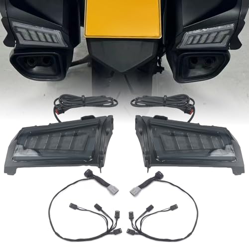 FWXEOZ Motorcycle Rear Saddlebag Saddle Bag Turn Signal LED Lights for Honda Goldwing 2018-2023/ Honda Goldwing Tour 2018-2023 Motorbike IP65 Waterproof Running Lighting Dynamic Brake Lamps (Black) - Image 1