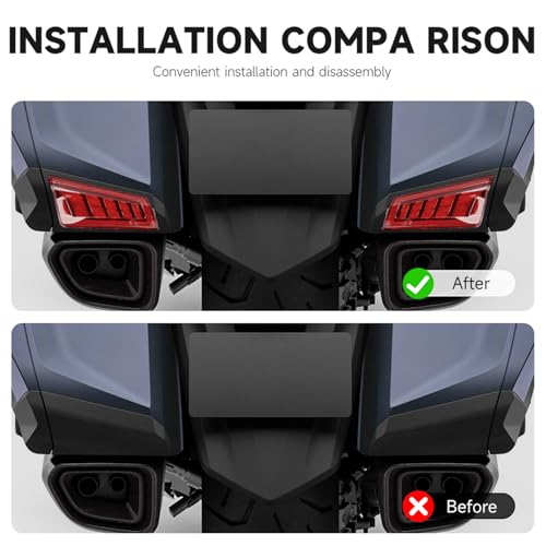 FWXEOZ Motorcycle Rear Saddlebag Saddle Bag Turn Signal LED Lights for Honda Goldwing 2018-2023/ Honda Goldwing Tour 2018-2023 Motorbike IP65 Waterproof Running Lighting Dynamic Brake Lamps (Black) - Image 2
