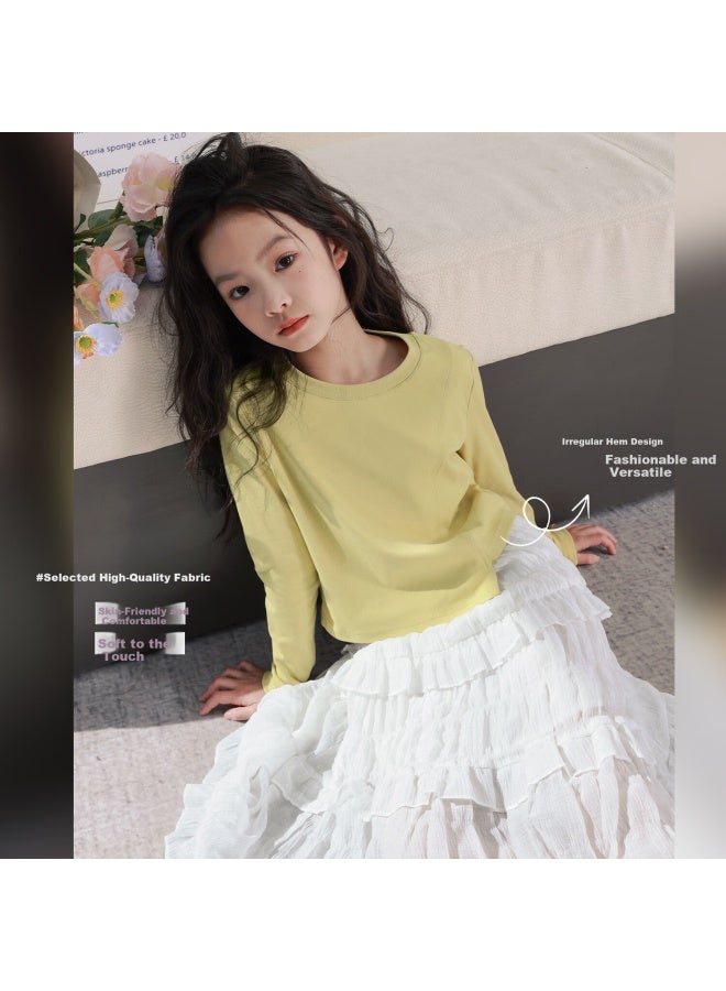 Luson Chen Dazhu Girls' Long Sleeve T-shirt Spring Autumn New Children's Striped Versatile Top - Image 1