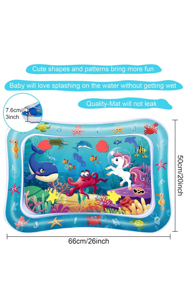 ممز بلانيت سجاده  مائيه الحجم  68×52×8 سم ، مركز نشاط كبير جدا متعدد المراحل العاب لاطفال والالعاب الحسية، سجاده لعب قابل للنفخ، هدية تحفيز بصري للاولاد والبنات -العاب بيبي -العاب اطفال من سن 3 شهور - Image 3