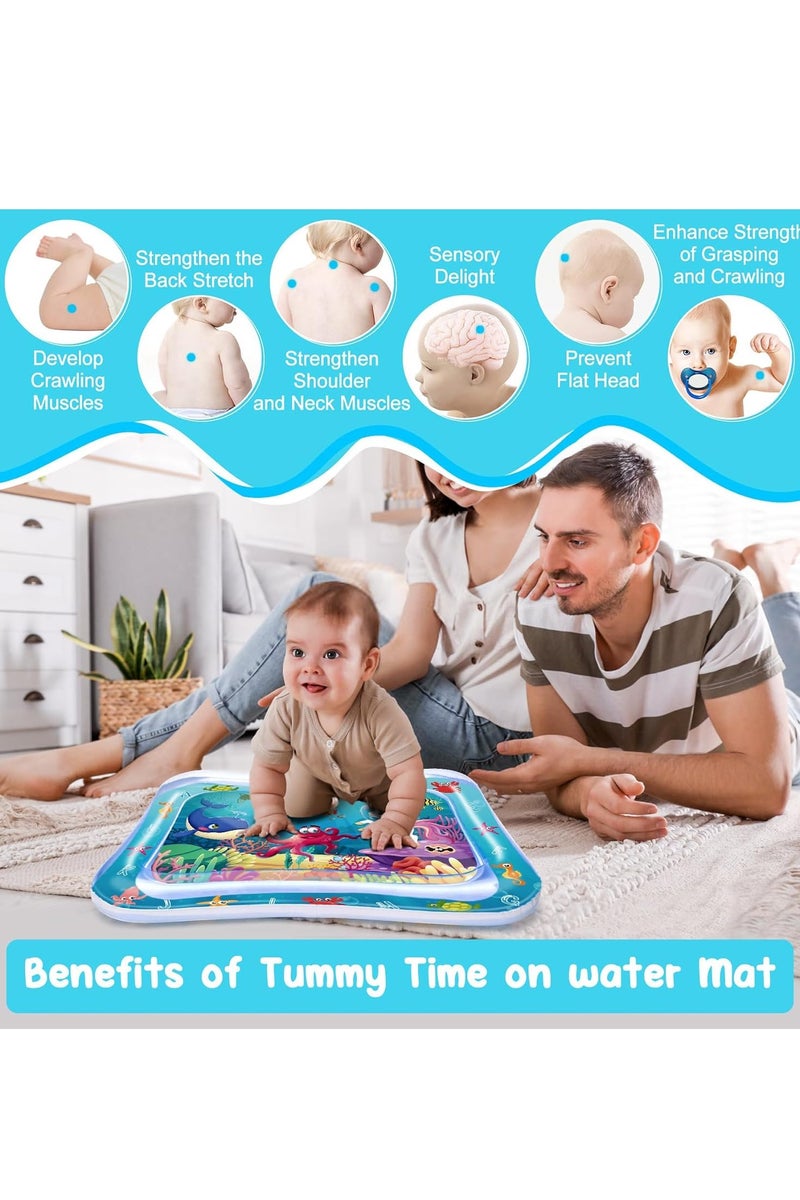 ممز بلانيت سجاده  مائيه الحجم  68×52×8 سم ، مركز نشاط كبير جدا متعدد المراحل العاب لاطفال والالعاب الحسية، سجاده لعب قابل للنفخ، هدية تحفيز بصري للاولاد والبنات -العاب بيبي -العاب اطفال من سن 3 شهور - Image 4