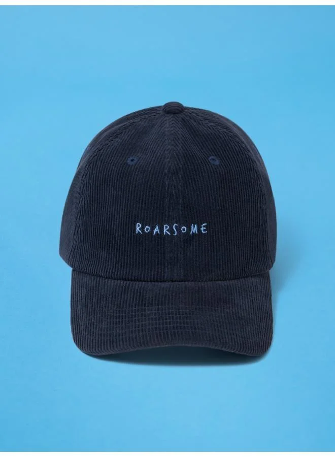 Roarsome Corduroy Cap - Navy