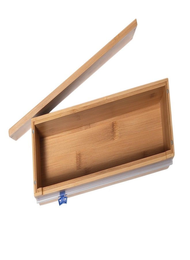 ليبر أنترناشونال موزع ليبر إنترناشونال المصنوع من خشب البامبو مع قاطع لورق الألمنيوم، أو غلاف بلاستيكي، أو ورق شمعي، قطعة واحدة، 13 7/8 بوصة × 3 3/8 بوصة × 3 1/2 بوصة - Image 2