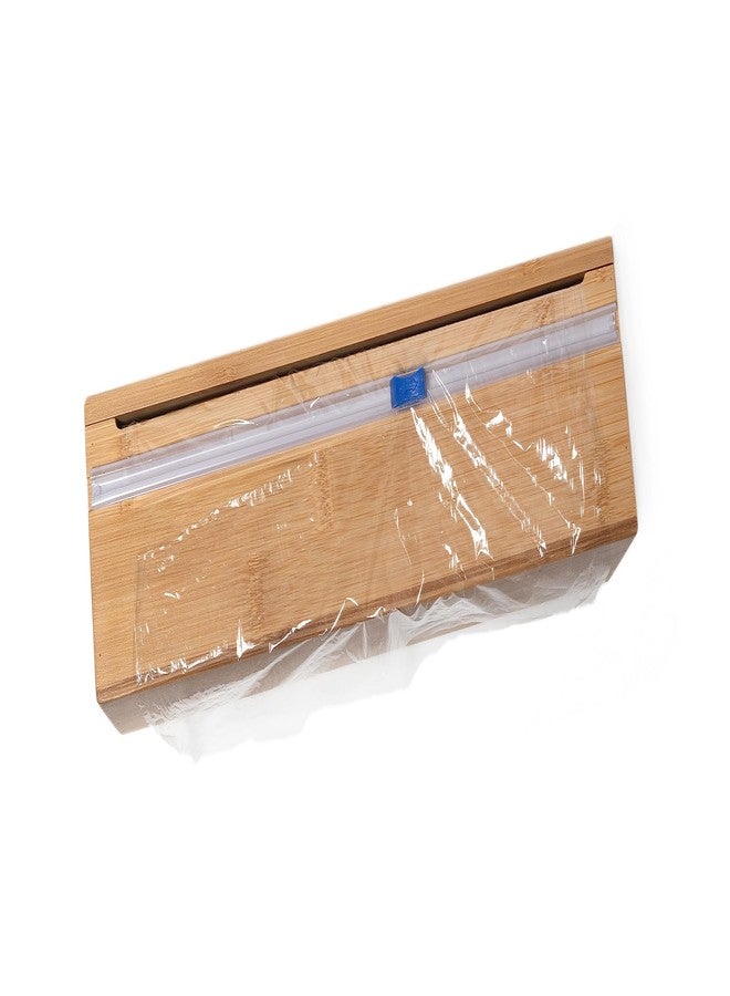 ليبر أنترناشونال موزع ليبر إنترناشونال المصنوع من خشب البامبو مع قاطع لورق الألمنيوم، أو غلاف بلاستيكي، أو ورق شمعي، قطعة واحدة، 13 7/8 بوصة × 3 3/8 بوصة × 3 1/2 بوصة - Image 5