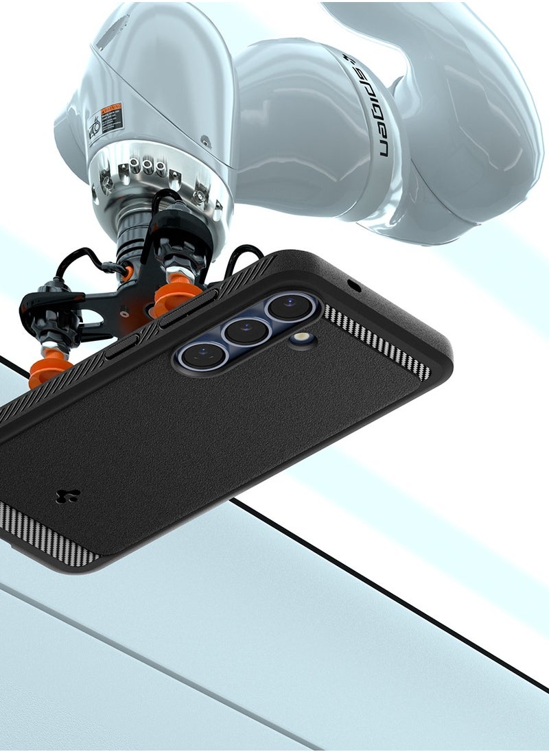 Rugged Armor MagFit Galaxy S25 PLUS Case Cover with MagSafe and Carbon Fiber Textures (2025) - Marble Gray