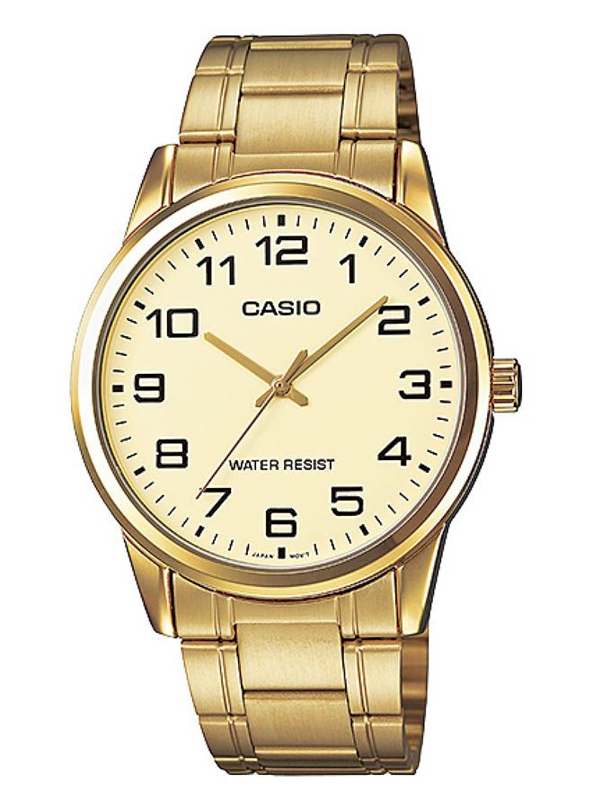 CASIO Men Easy Reader Analog Watch MTP-V001G-9B - 38 mm - Gold - Image 1