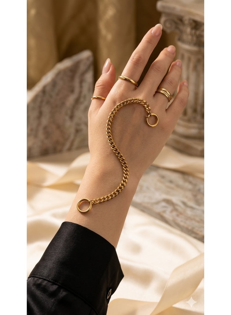High-Quality Gold Tone Chain Link Bracelet for Women - Tarnish Free & Skin Friendly - Image 1