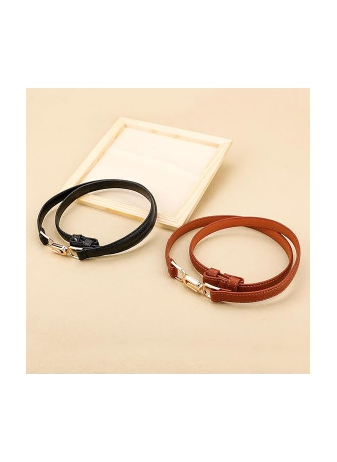 Oasisgalore 2pcs Skinny Leather Adjustable Belt  for Women for Dresses  - Image 4