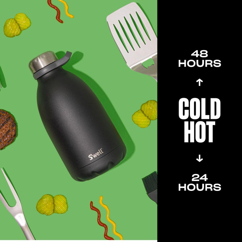 S'well Stainless Steel Roamer Bottle  64oz  Onyx  Triple Layered Vacuum Insulated Containers Keeps Drinks Cold for 72 Hours and Hot for 24  BPA Free - Image 2
