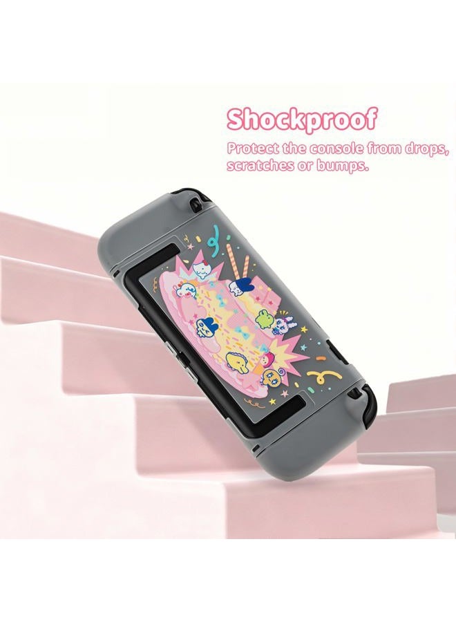 WISHAVEN Protective Case Compatible with Switch 2 (2025), Hard PC Shockproof Anti-Scratch Protective Shell for Switch 2, Separable Protective Cover for Controller - TamaCake - Image 3